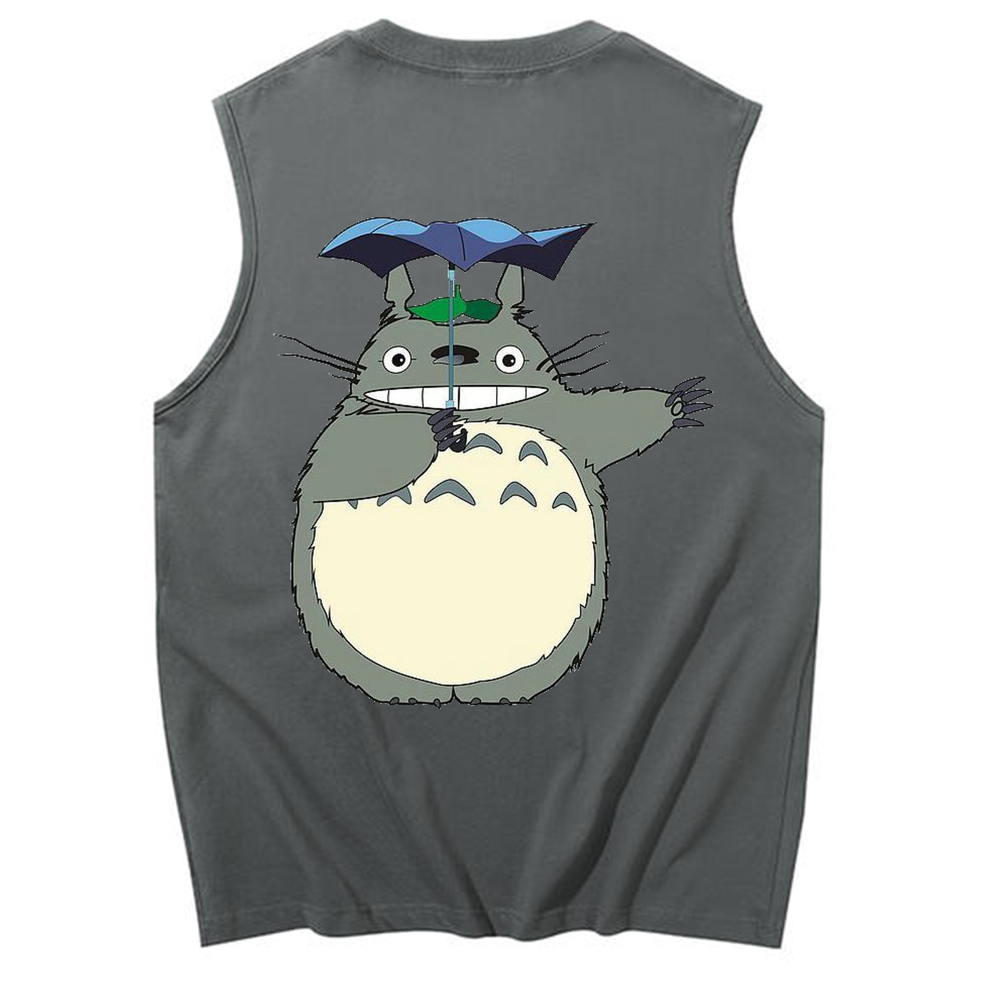 （画像用） となりのトトロ 草壁メイ 草壁サツキ My Neighbor Totoro Satsuki Kusakabe Mei Kusakabe コットン100％タンクトップ（背面プリント）